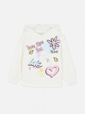 Primark Printed Hoodie Meisjes Wit | Nederland 90327-AWFM