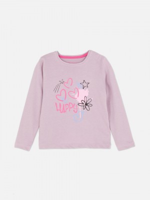 Primark Printed Long Sleeve T-shirts Meisjes Paars | Nederland 32640-PVJL