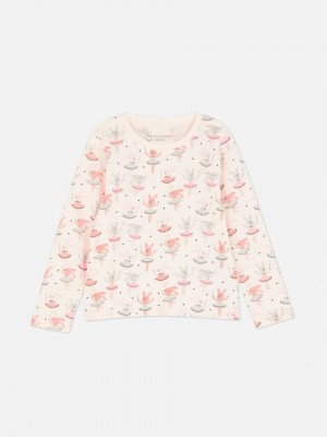 Primark Printed Long Sleeve T-shirts Meisjes Beige | Nederland 28675-GZVW