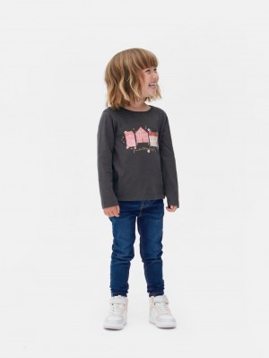 Primark Printed Long Sleeve T-shirts Meisjes Grijs | Nederland 48310-FWPC