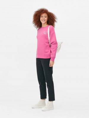Primark Printed Sweatshirt Dames Roze | Nederland 69021-DRMS