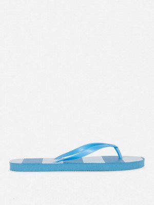 Primark Printed Teenslippers Dames Lichtblauw | Nederland 08537-PVBE