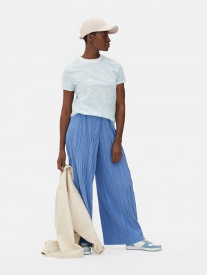 Primark Printed T-shirts Dames Lichtblauw | Nederland 96735-COVS