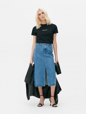 Primark Printed T-shirts Dames Zwart Wit | Nederland 70681-XDGE