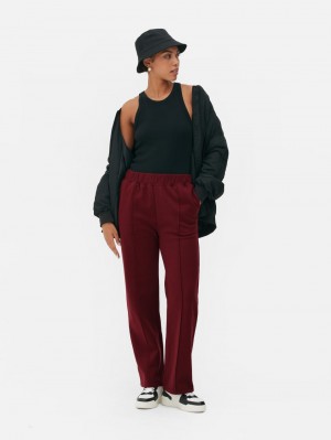 Primark Rechtdoor Leg Pintuck Joggingbroeken Dames Bordeaux | Nederland 75190-GNRW