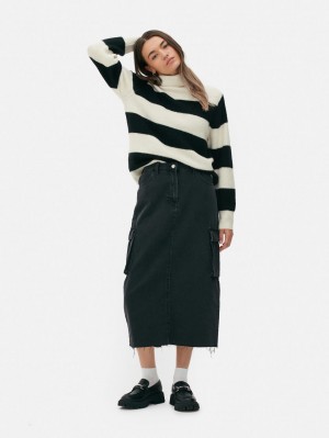 Primark Relaxed Fit Roll Neck Truien Dames Zwart Wit | Nederland 42065-OLTR