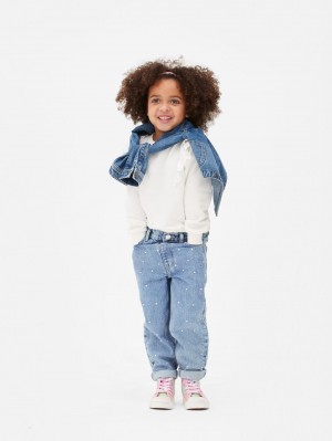 Primark Rhinestone Relaxed Jeans Meisjes Blauw | Nederland 96451-NOID