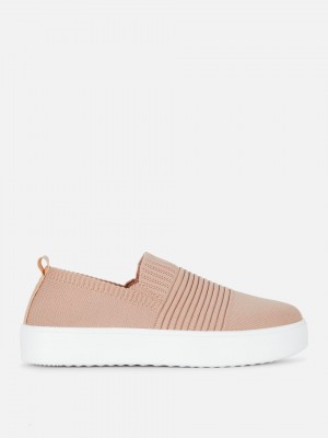 Primark Rib Knit Sneakers Dames Beige | Nederland 65740-UHTE