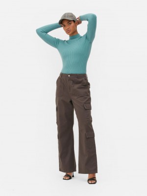 Primark Rib Turtleneck Truien Dames Blauw | Nederland 12096-WHMI