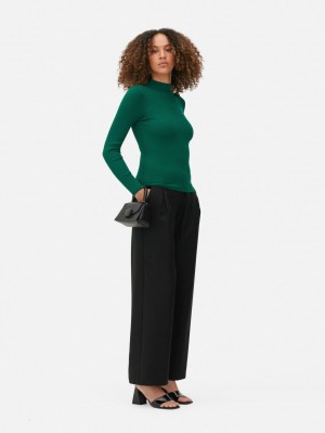 Primark Rib Turtleneck Truien Dames Donkergroen | Nederland 45137-MXLC
