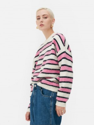 Primark Rita Ora Brushed Gestreept Truien Dames Roze | Nederland 49273-CWAM
