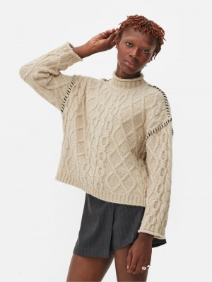 Primark Rita Ora Cable Knit Truien Dames Beige | Nederland 86210-URBX