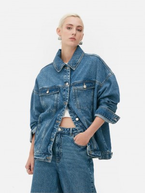Primark Rita Ora Denim Trucker Jas Dames Blauw | Nederland 38405-OFYK