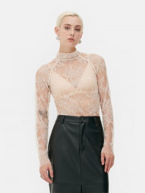 Primark Rita Ora Kanten Long Sleeve Bodysuit Dames Room | Nederland 62304-DXUK
