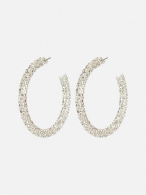 Primark Rita Ora Large Rhinestone Hoop Oorbellen Dames Wit | Nederland 51463-ASJH