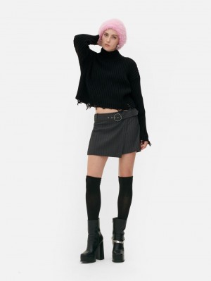 Primark Rita Ora Nibbled Hem Truien Dames Zwart | Nederland 12639-BNKX