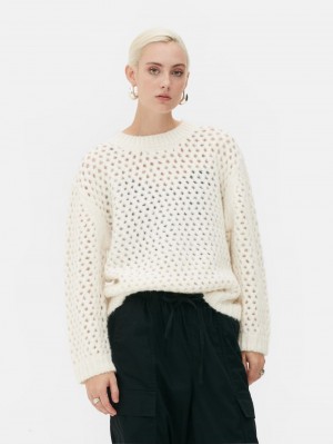 Primark Rita Ora Open Stitch Truien Dames Wit | Nederland 85642-QDGE