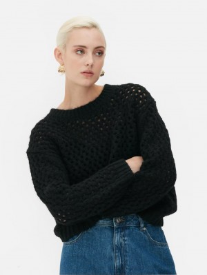 Primark Rita Ora Open Stitch Truien Dames Zwart | Nederland 25614-AYNZ