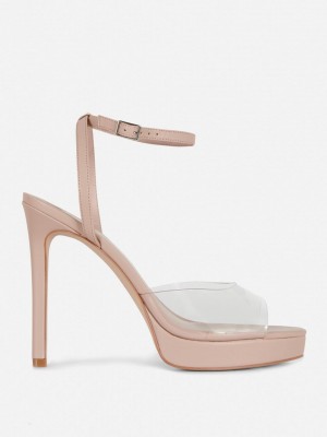 Primark Rita Ora Peep Neus Stiletto Heels Hakken Schoenen Dames Bruin | Nederland 15960-RGMD