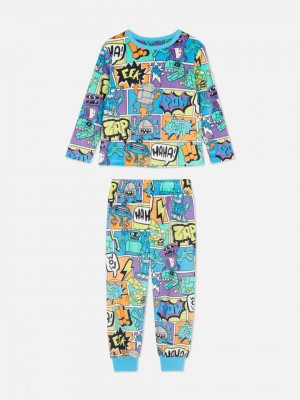 Primark Robot Comic Pajama Set Pyjama Jongens Gekleurd | Nederland 70469-LTVB
