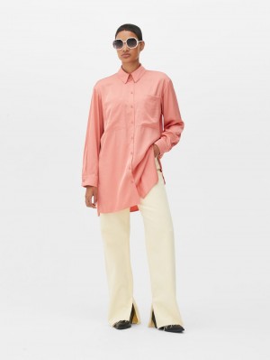 Primark Satin Pocket Overhemd Dames Roze | Nederland 32910-ONUI