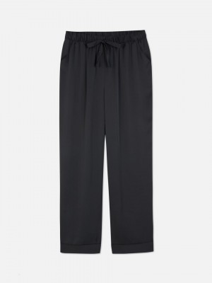 Primark Satin Rechtdoor Leg Pajama Bottoms Pyjama Dames Zwart | Nederland 67048-ENCZ