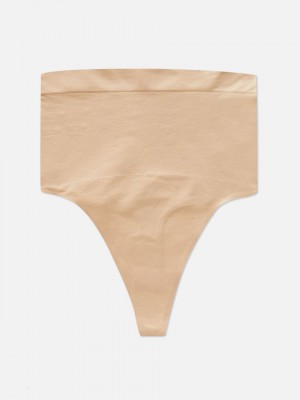 Primark Seamfree High Taille Shapewear String Dames Grijs Bruin | Nederland 37205-IQYZ