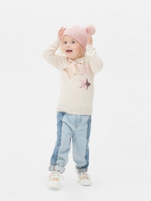 Primark Sequin Star Detail Truien Meisjes Beige | Nederland 05413-BPVK
