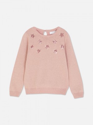 Primark Sequin Star Truien Meisjes Roze | Nederland 05431-HTAN