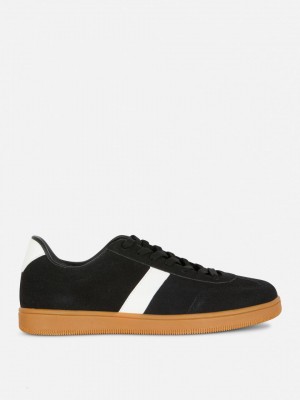 Primark Side Stripe Contrast Sole Sneakers Heren Zwart | Nederland 49837-XNDH