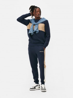 Primark Side Stripe Joggingbroeken Heren Donkerblauw | Nederland 85307-JKYE