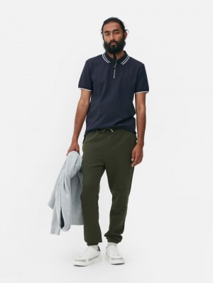 Primark Slim Fit Panelled Joggingbroeken Heren Olijfgroen | Nederland 05372-YGOA