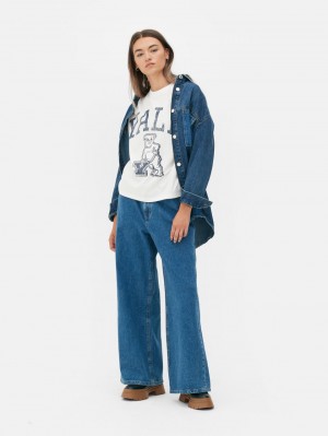 Primark Slouchy Yale T-shirts Dames Wit | Nederland 23591-MRQP