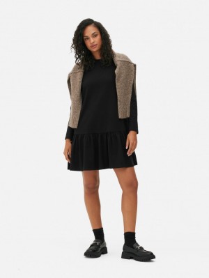 Primark Smocking Mini Jurk Dames Zwart | Nederland 41672-ZTES