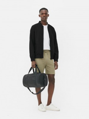 Primark Stretch Bomber Jas Heren Zwart | Nederland 93854-KEGP