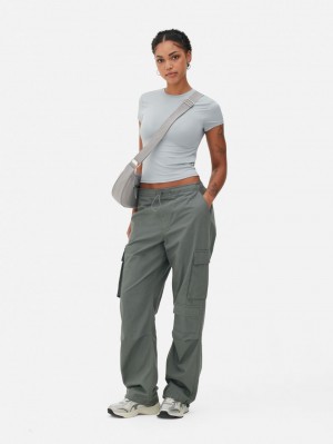 Primark Stretch Crew Neck T-shirts Dames Grijs | Nederland 13956-VHUR