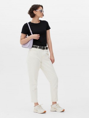 Primark Stretch Crew Neck T-shirts Dames Zwart | Nederland 17596-UGLV