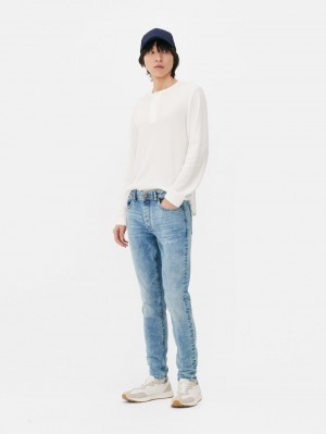 Primark Stretch Fit Mager Jeans Heren Blauw | Nederland 27948-XFMG
