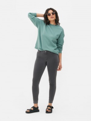 Primark Stretch Mager Jeans Dames Grijs | Nederland 86394-PGTV