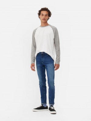 Primark Stretch Mager Jeans Heren Donkerblauw | Nederland 17098-ULIG
