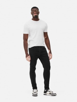 Primark Stretch Mager Jeans Heren Zwart | Nederland 37682-QUBI