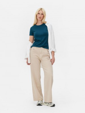 Primark Stretch T-shirts Dames Donkerblauw | Nederland 04568-TYBX