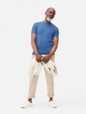 Primark Stretch T-shirts Heren Blauw | Nederland 12048-VONI