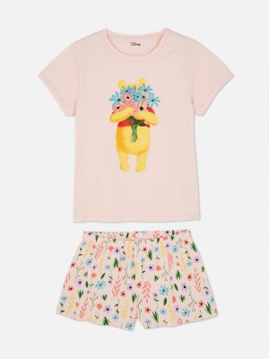 Primark Stripfiguren and Pajama Set Pyjama Dames Roze | Nederland 78326-ZYVH