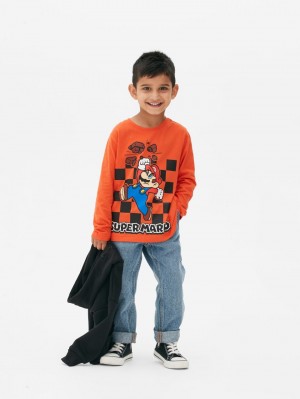 Primark Super Mario Print T-shirts Jongens Oranje | Nederland 90451-OMFH