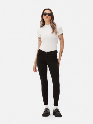 Primark Super Stretch Mager Jeans Dames Zwart | Nederland 92046-DSHO