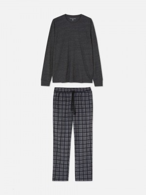 Primark Supersoft Jersey Pyjama Heren Grijs | Nederland 19476-HMXO