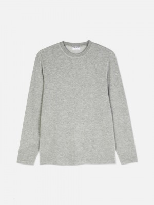 Primark Supersoft Long Sleeve Pajama Pyjama Heren Grijs | Nederland 69245-WXYU