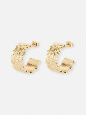 Primark Textured Brede Hoop Oorbellen Dames Geel | Nederland 58623-EHLQ
