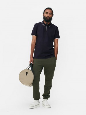 Primark Textured Polo Overhemd Heren Donkerblauw | Nederland 69148-DKOR